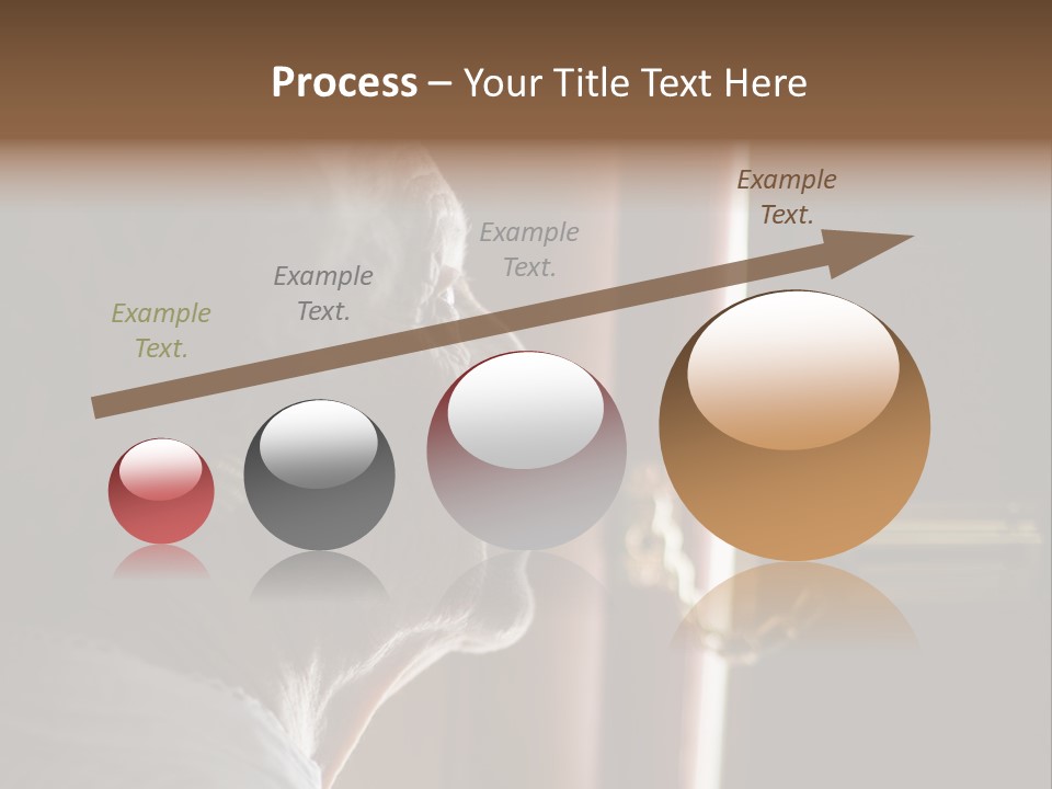 Senior Woman Using A Security Chain On Front Door PowerPoint Template