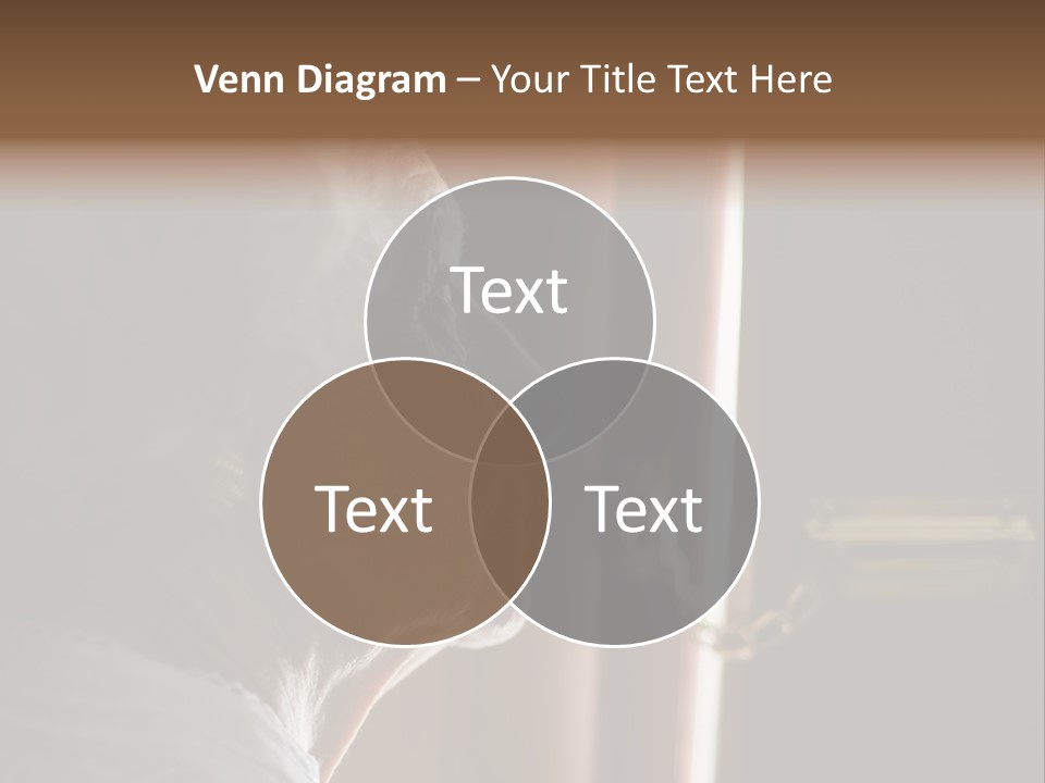 Senior Woman Using A Security Chain On Front Door PowerPoint Template