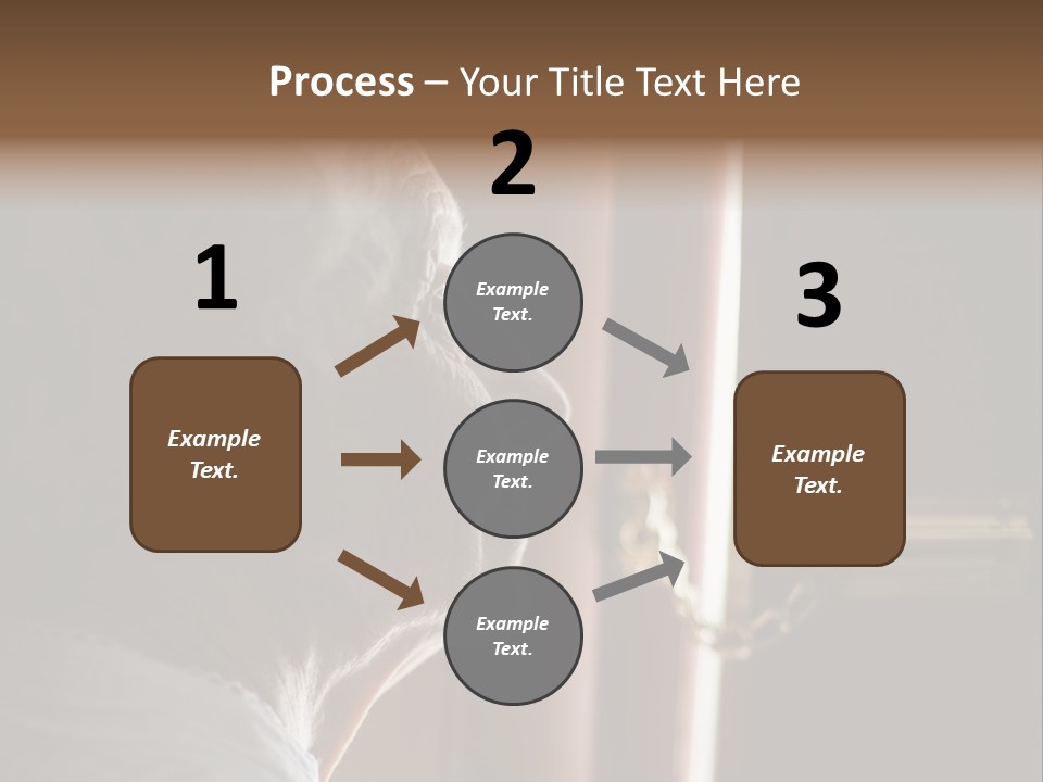 Senior Woman Using A Security Chain On Front Door PowerPoint Template