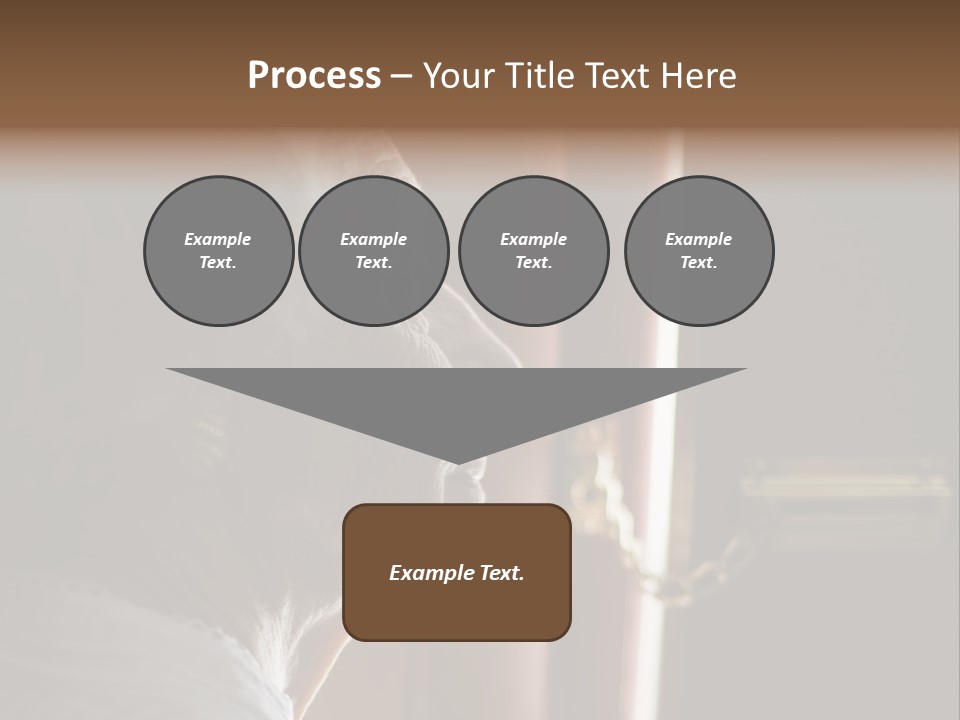 Senior Woman Using A Security Chain On Front Door PowerPoint Template