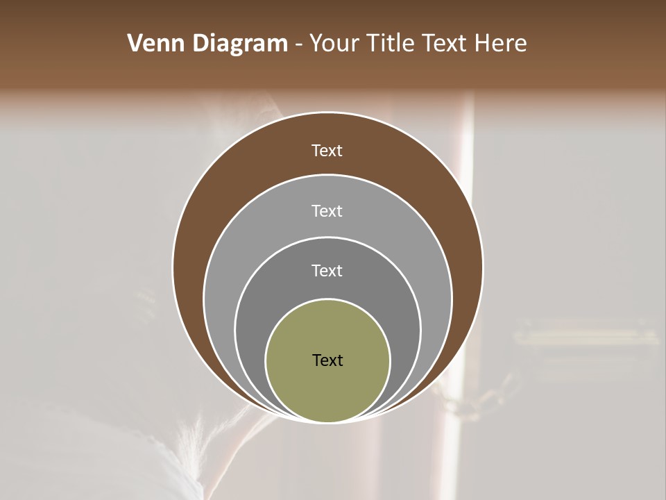 Senior Woman Using A Security Chain On Front Door PowerPoint Template