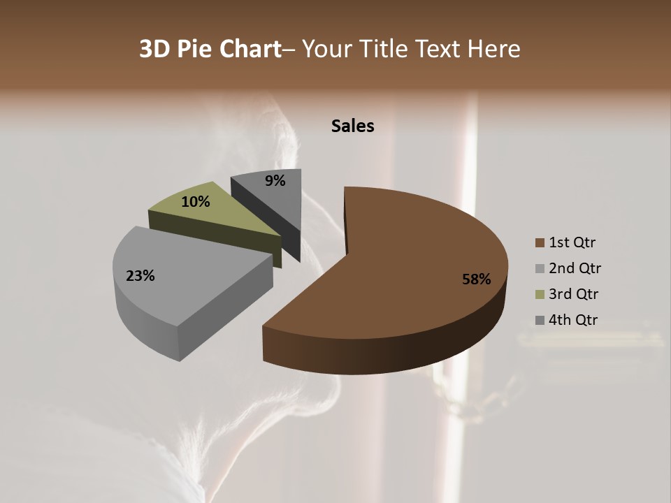 Senior Woman Using A Security Chain On Front Door PowerPoint Template
