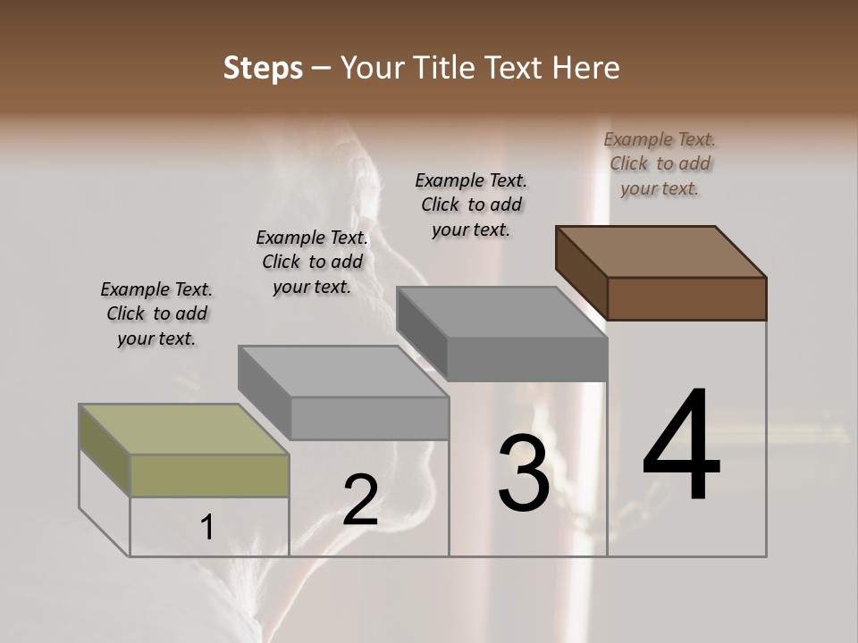 Senior Woman Using A Security Chain On Front Door PowerPoint Template