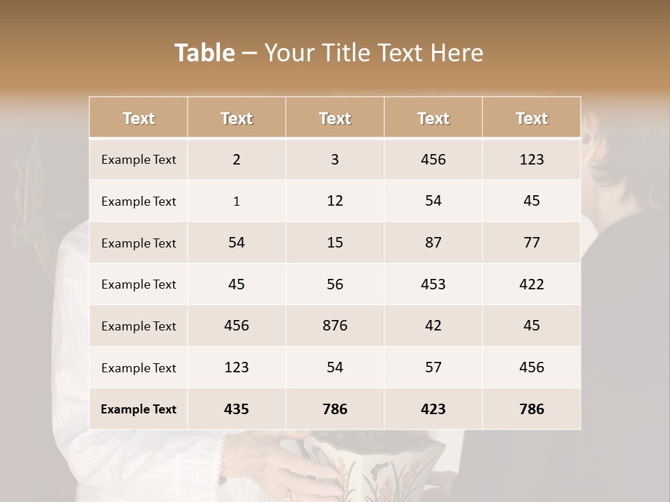 Attractive Senior Woman Receiving Gift Of Bamboo Plant At Front Door PowerPoint Template