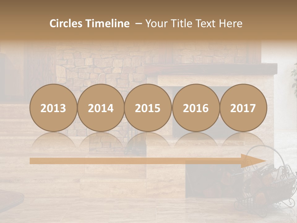 Fire Place In Living Room PowerPoint Template