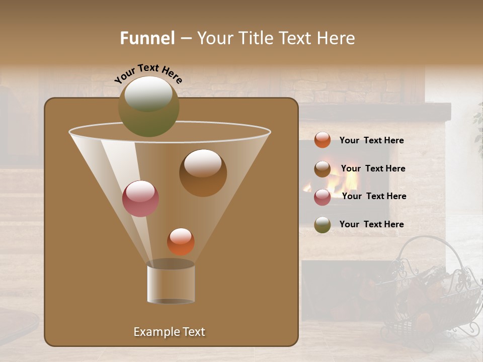 Fire Place In Living Room PowerPoint Template