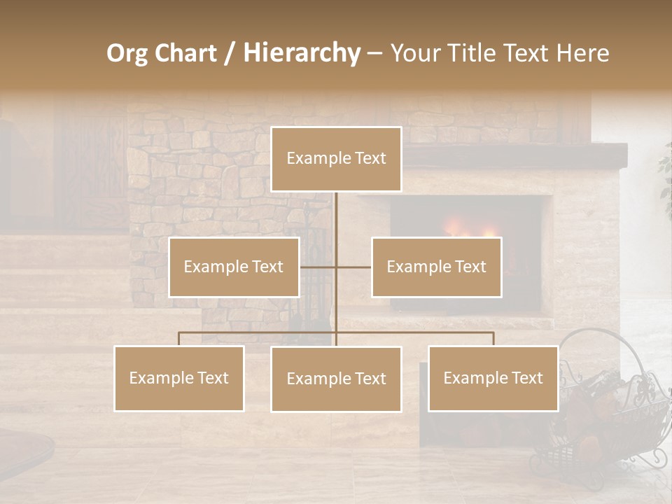 Fire Place In Living Room PowerPoint Template