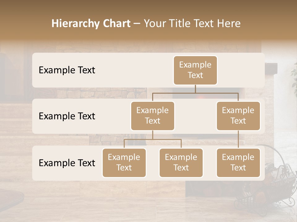 Fire Place In Living Room PowerPoint Template