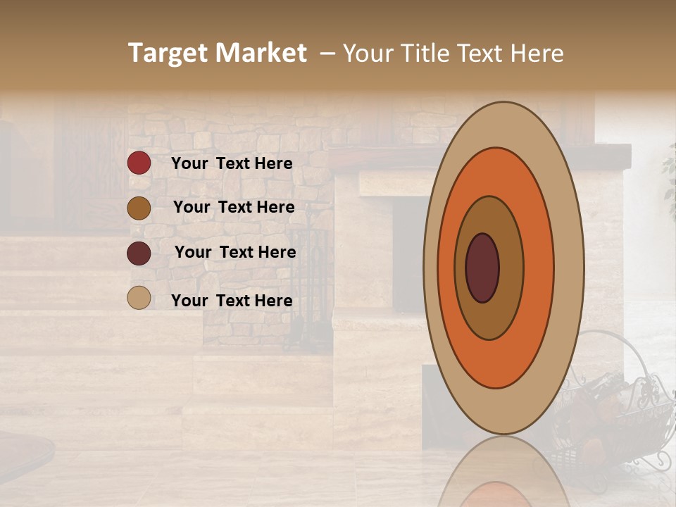 Fire Place In Living Room PowerPoint Template