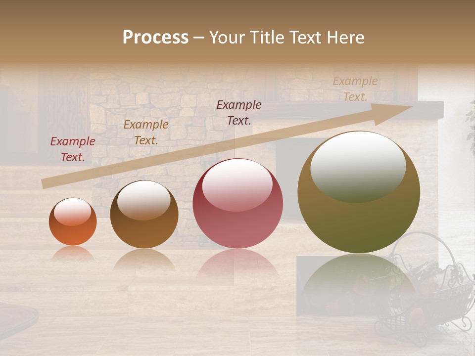 Fire Place In Living Room PowerPoint Template