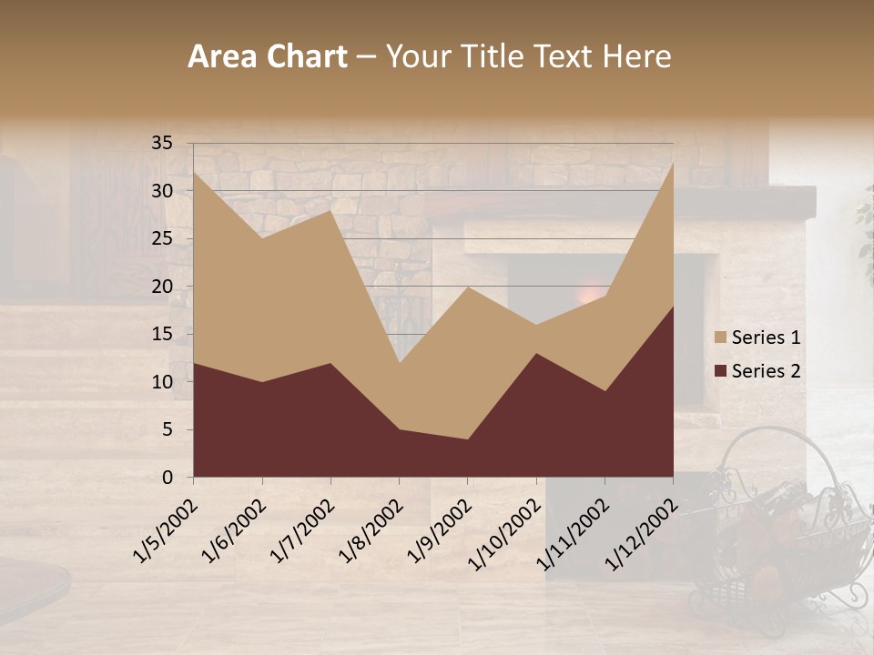 Fire Place In Living Room PowerPoint Template
