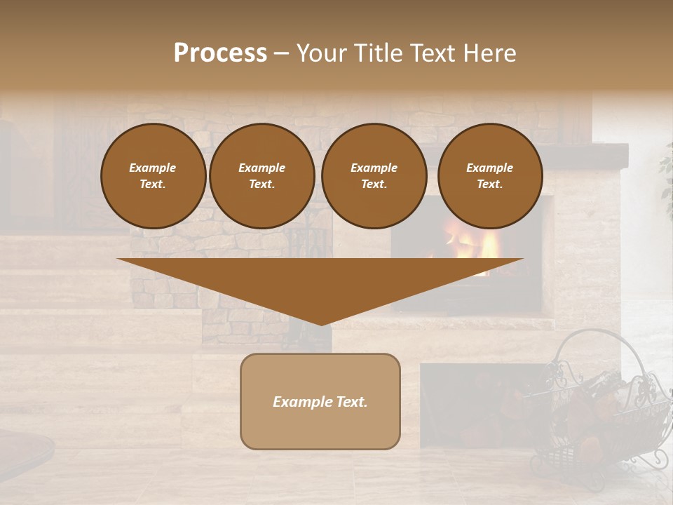 Fire Place In Living Room PowerPoint Template