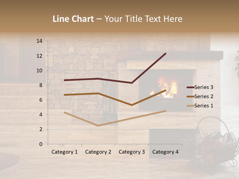 Fire Place In Living Room PowerPoint Template