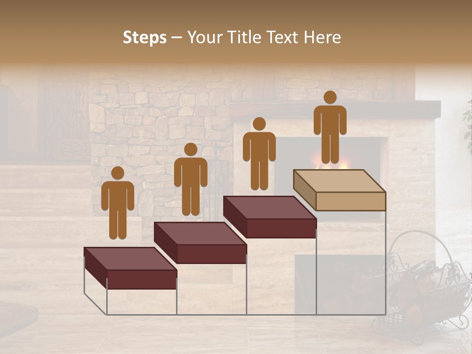 Fire Place In Living Room PowerPoint Template