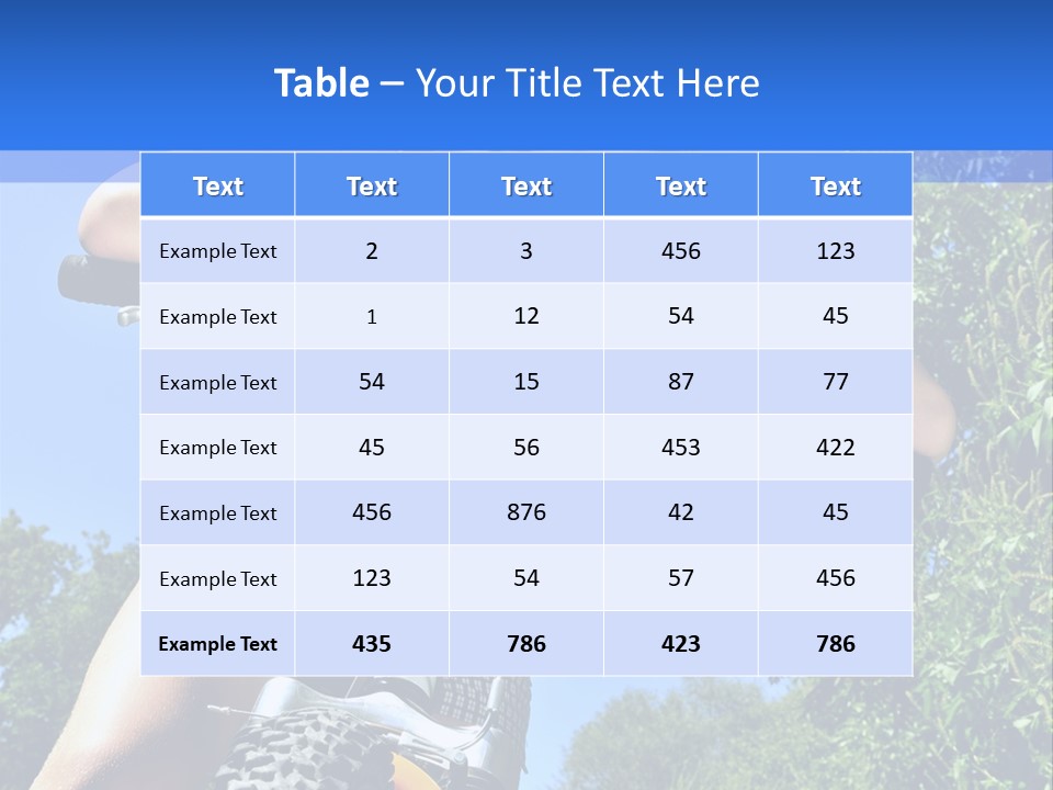 Portrait Of A Teenage Girl On A Bicycle In Summer Park Outdoors PowerPoint Template