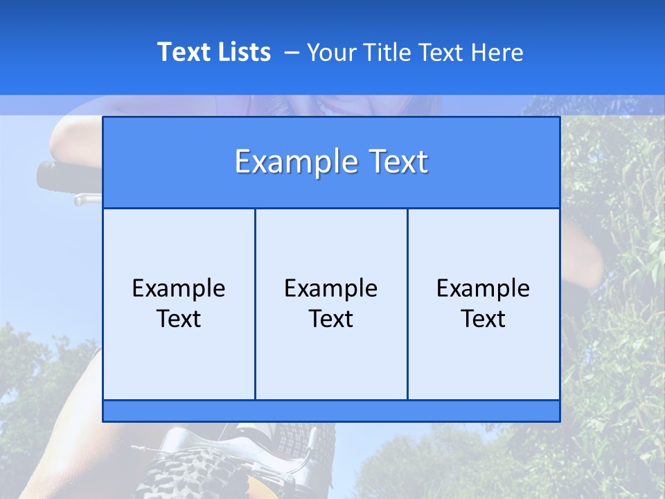 Portrait Of A Teenage Girl On A Bicycle In Summer Park Outdoors PowerPoint Template