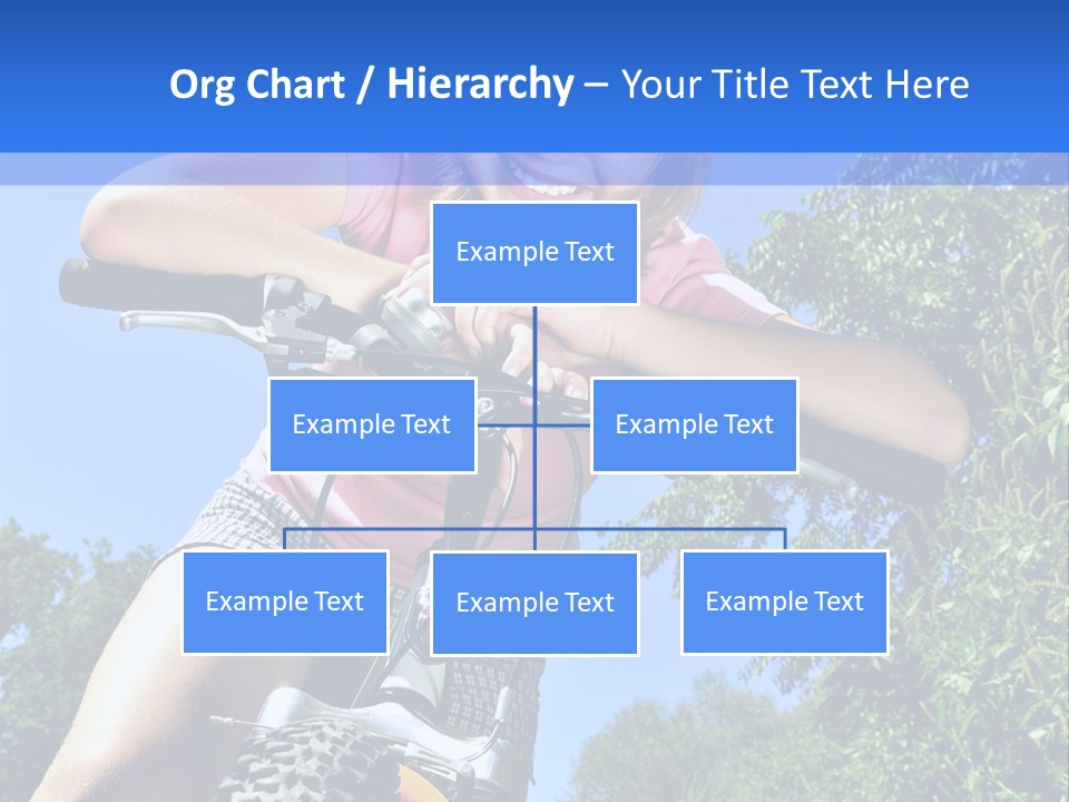 Portrait Of A Teenage Girl On A Bicycle In Summer Park Outdoors PowerPoint Template