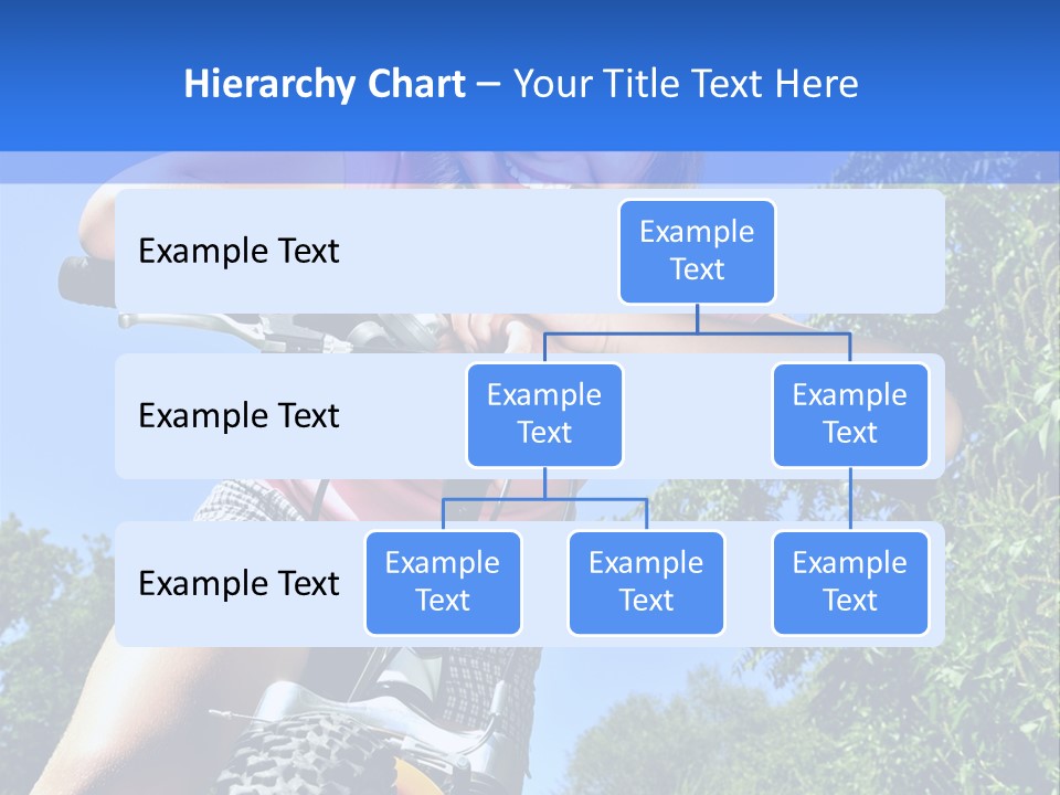 Portrait Of A Teenage Girl On A Bicycle In Summer Park Outdoors PowerPoint Template