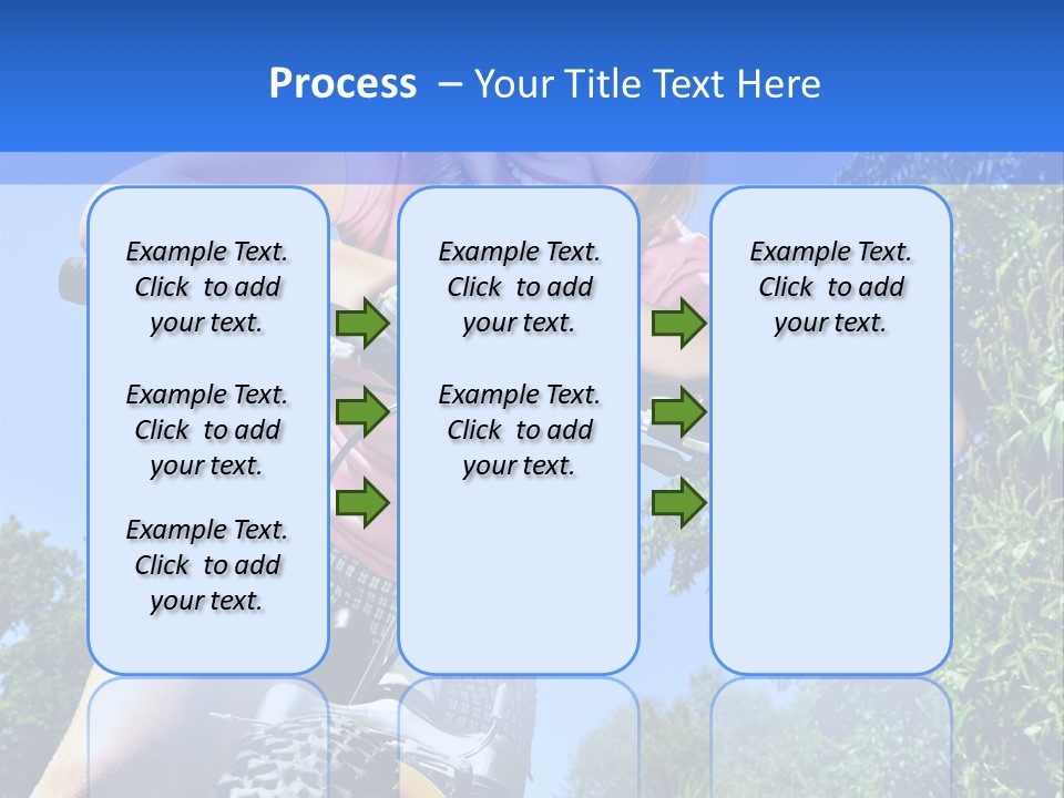 Portrait Of A Teenage Girl On A Bicycle In Summer Park Outdoors PowerPoint Template