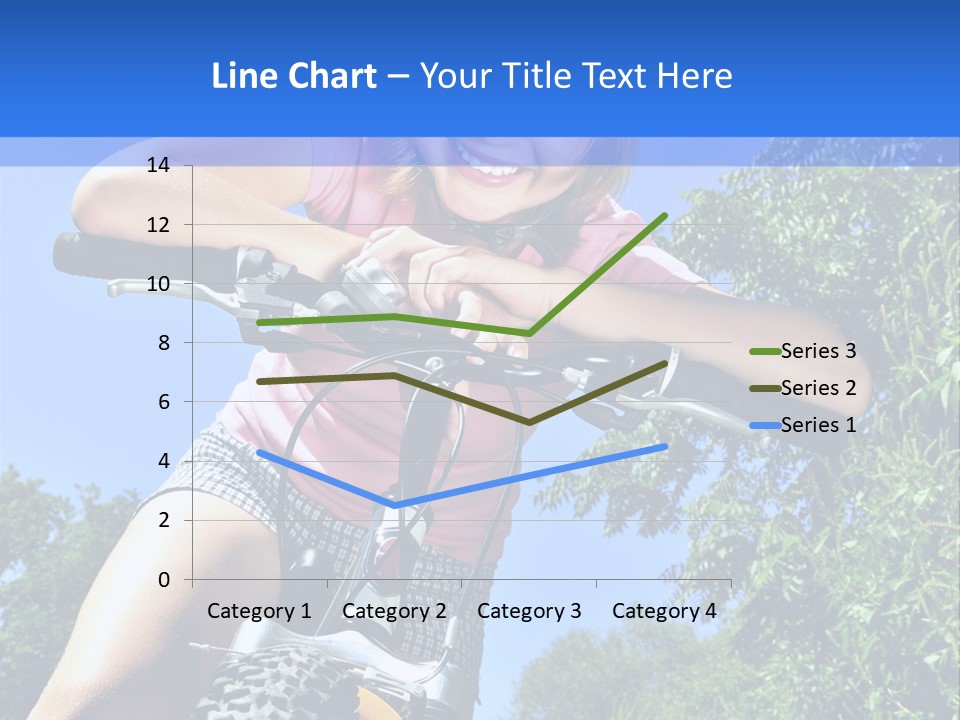 Portrait Of A Teenage Girl On A Bicycle In Summer Park Outdoors PowerPoint Template