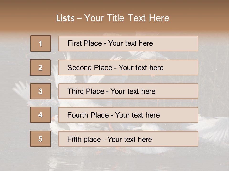 A Flight Of White Geese PowerPoint Template