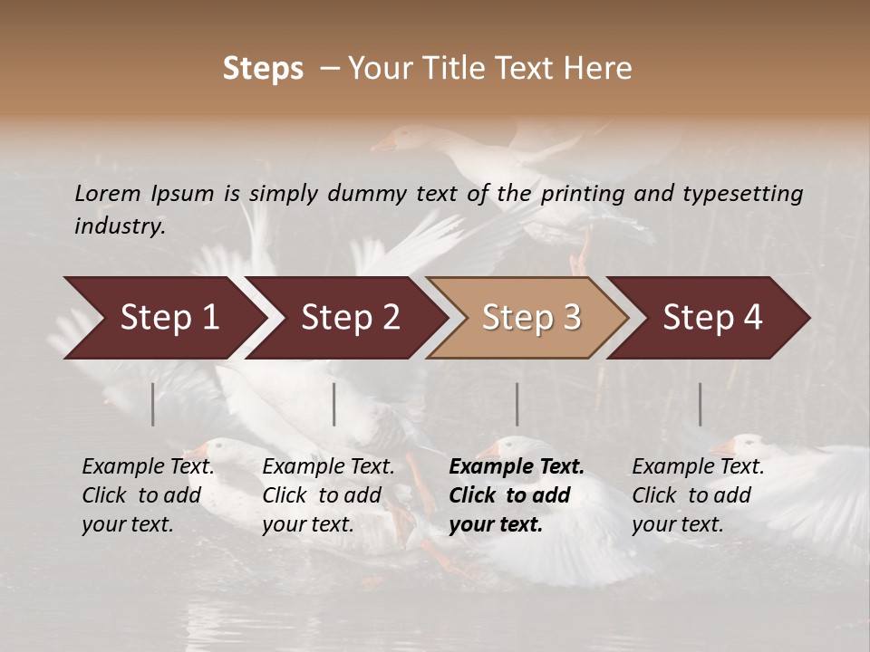 A Flight Of White Geese PowerPoint Template