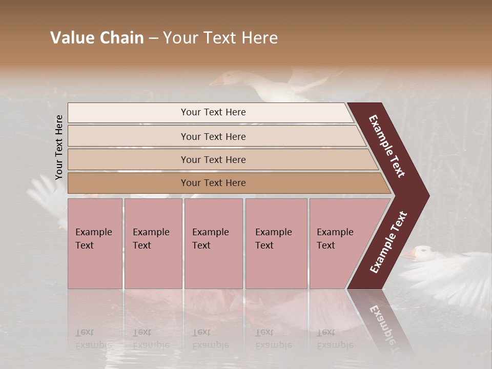 A Flight Of White Geese PowerPoint Template