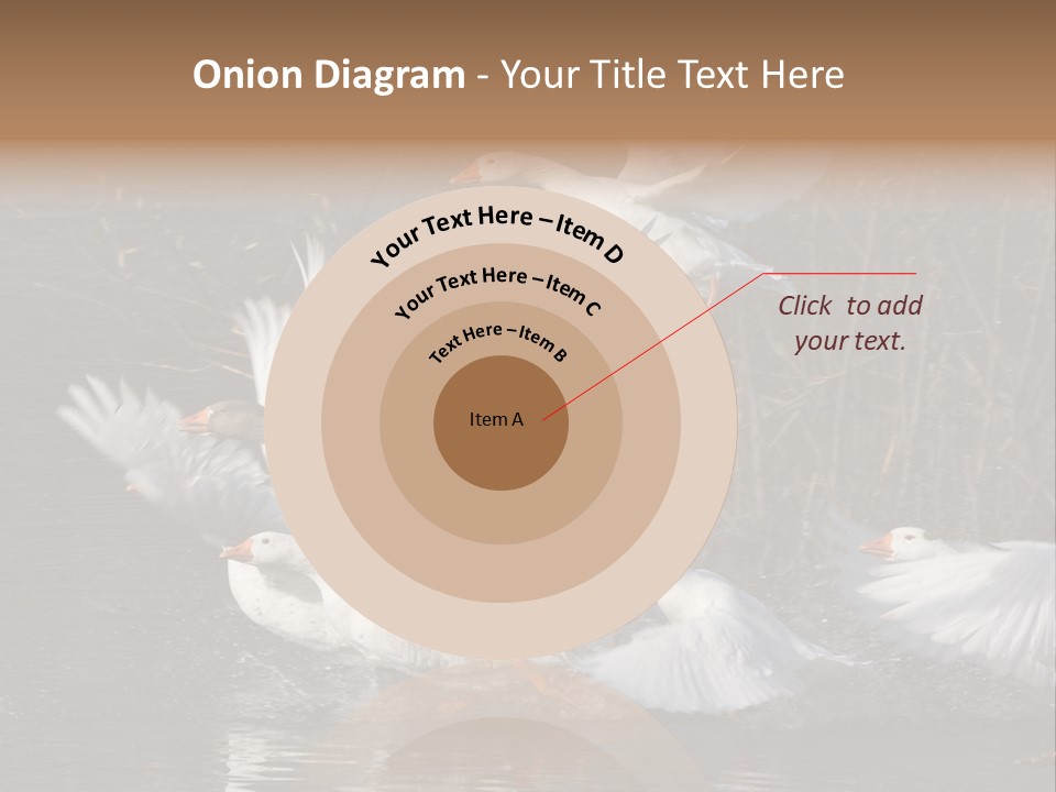 A Flight Of White Geese PowerPoint Template