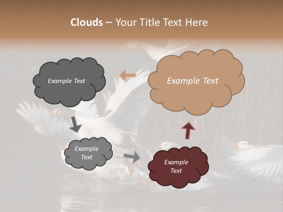 A Flight Of White Geese PowerPoint Template