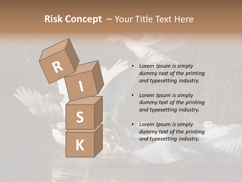 A Flight Of White Geese PowerPoint Template