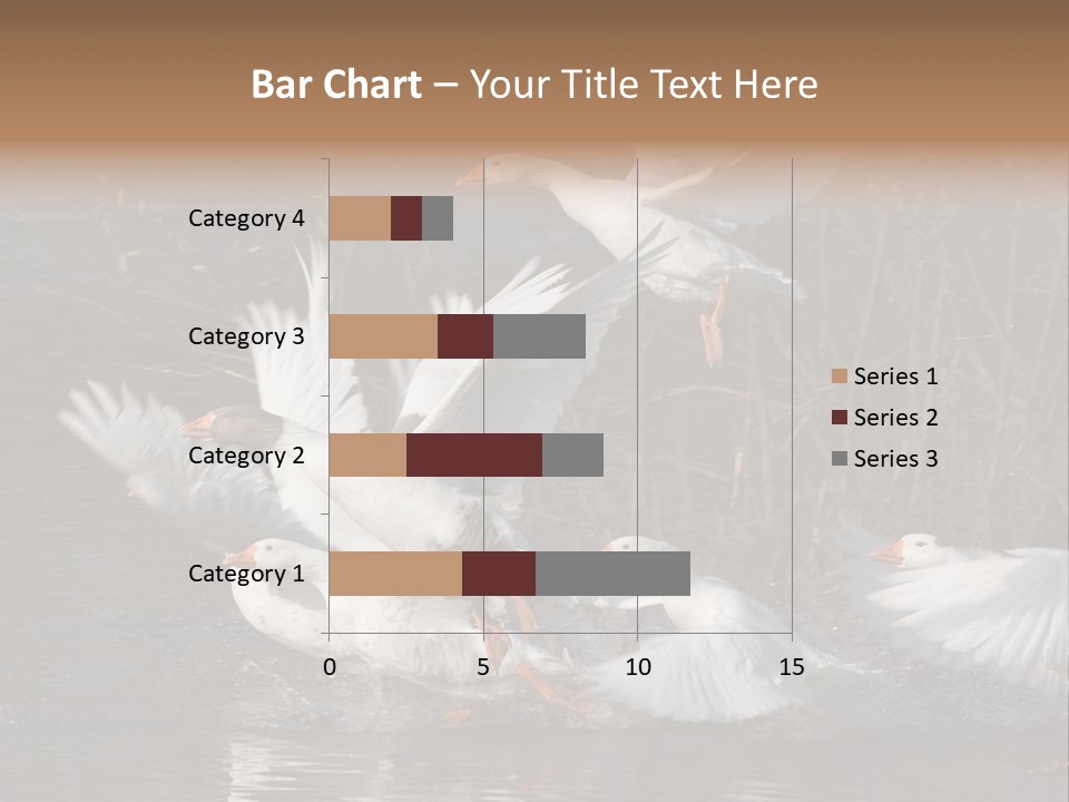 A Flight Of White Geese PowerPoint Template