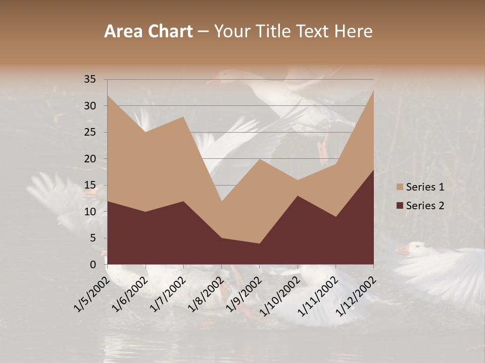 A Flight Of White Geese PowerPoint Template