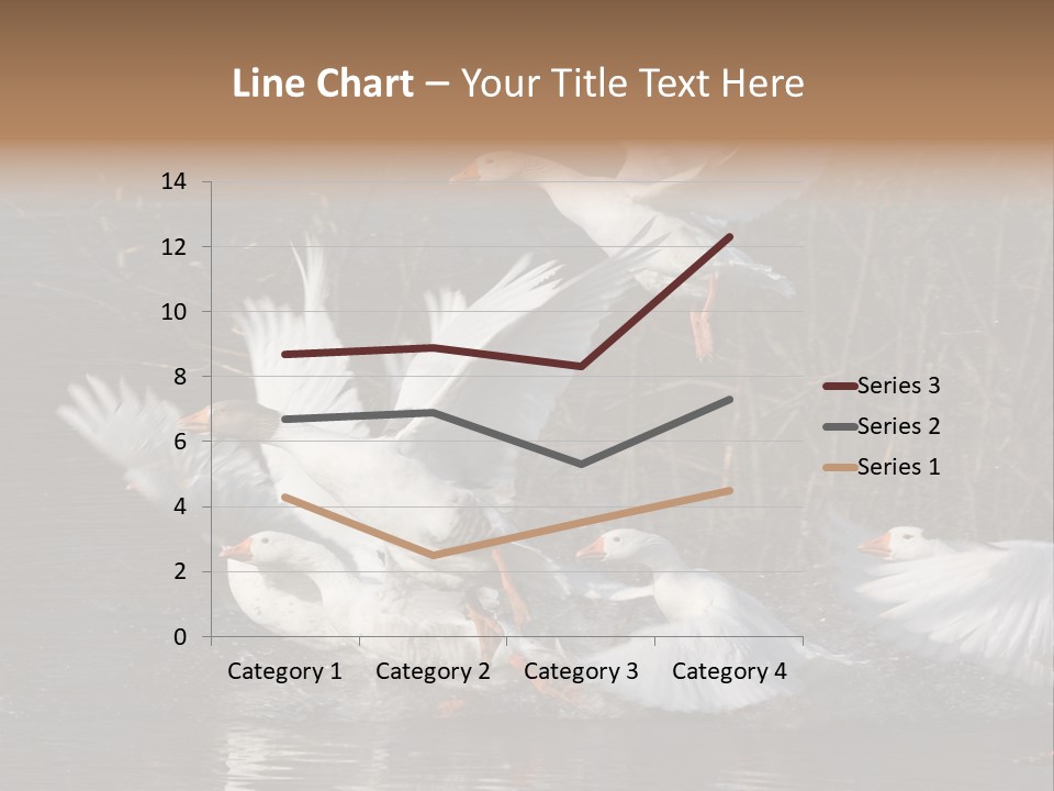 A Flight Of White Geese PowerPoint Template