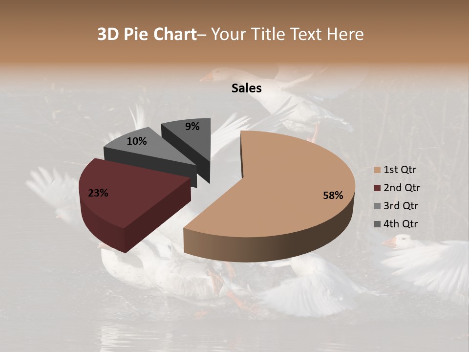 A Flight Of White Geese PowerPoint Template