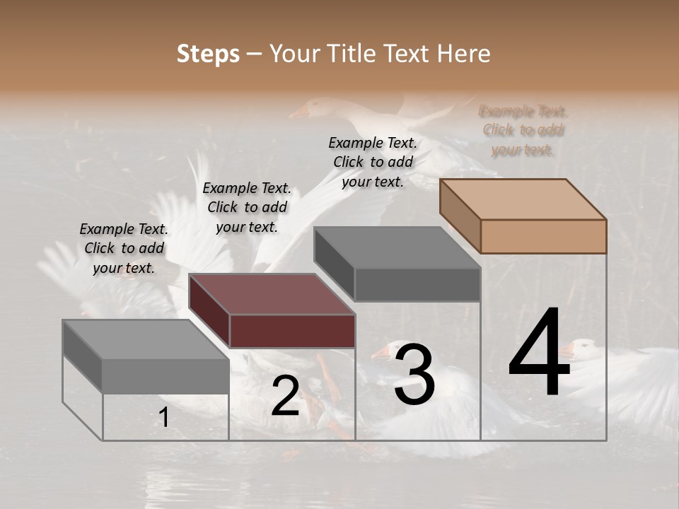 A Flight Of White Geese PowerPoint Template