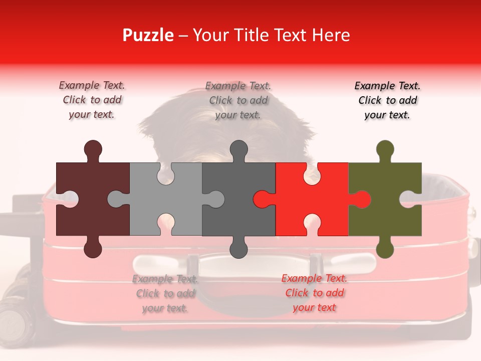 Puppy In The Suitcase PowerPoint Template