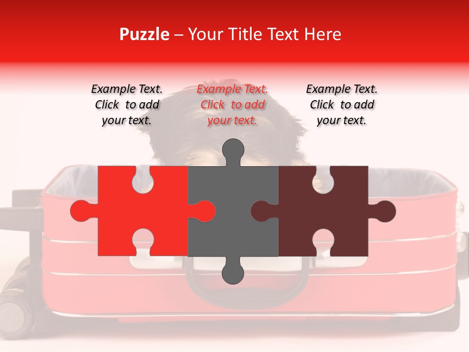 Puppy In The Suitcase PowerPoint Template