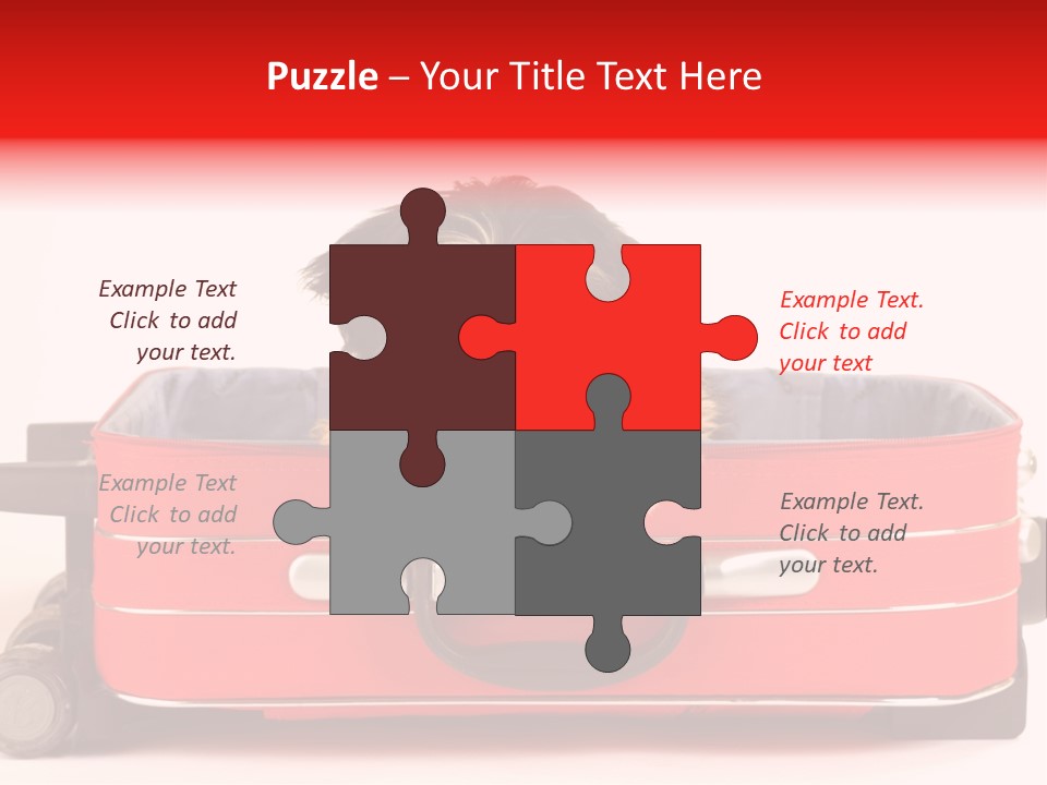 Puppy In The Suitcase PowerPoint Template