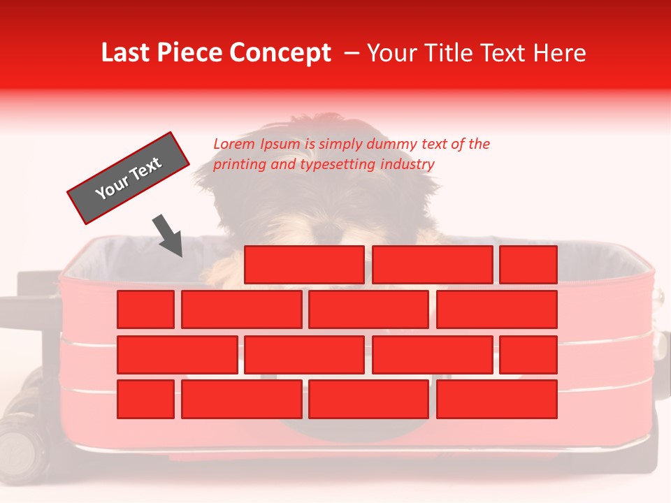 Puppy In The Suitcase PowerPoint Template