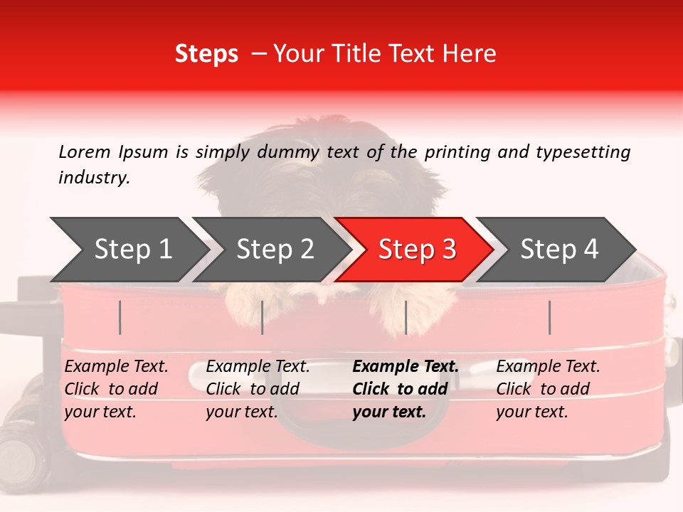 Puppy In The Suitcase PowerPoint Template
