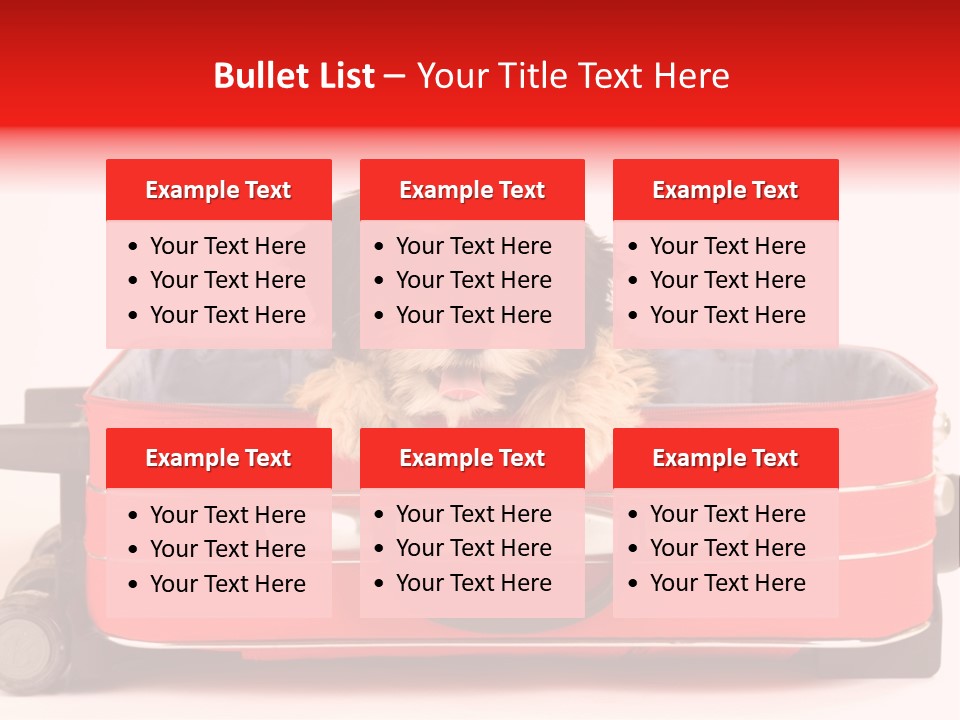 Puppy In The Suitcase PowerPoint Template