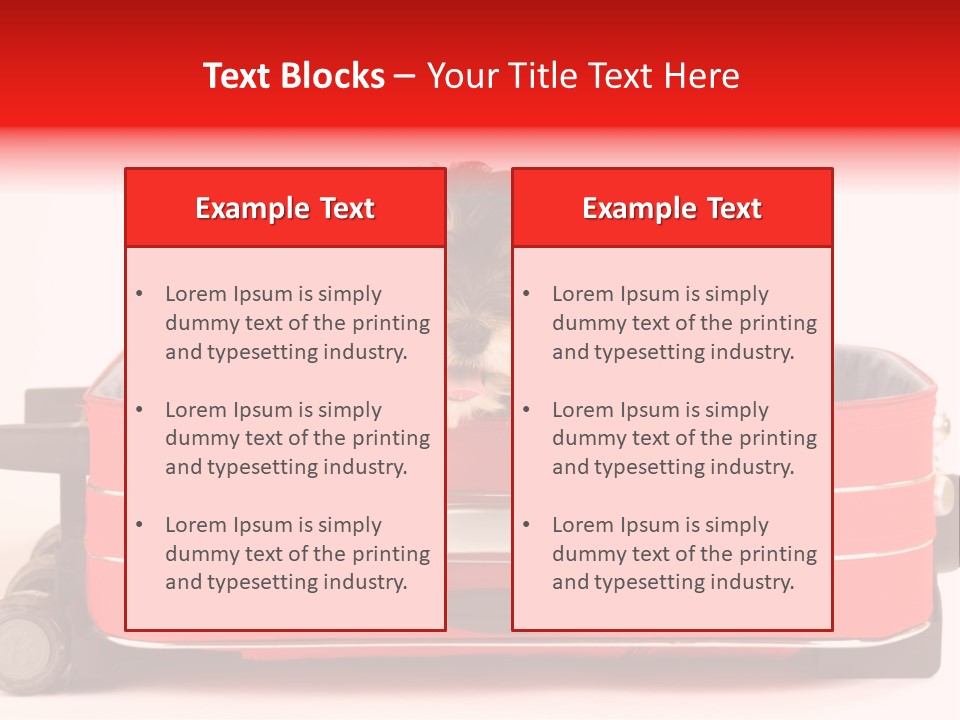 Puppy In The Suitcase PowerPoint Template