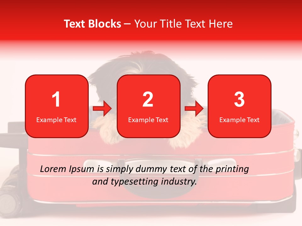 Puppy In The Suitcase PowerPoint Template