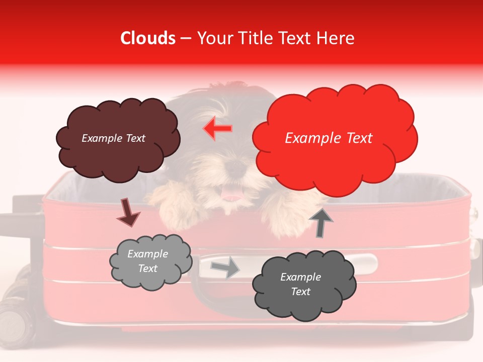 Puppy In The Suitcase PowerPoint Template
