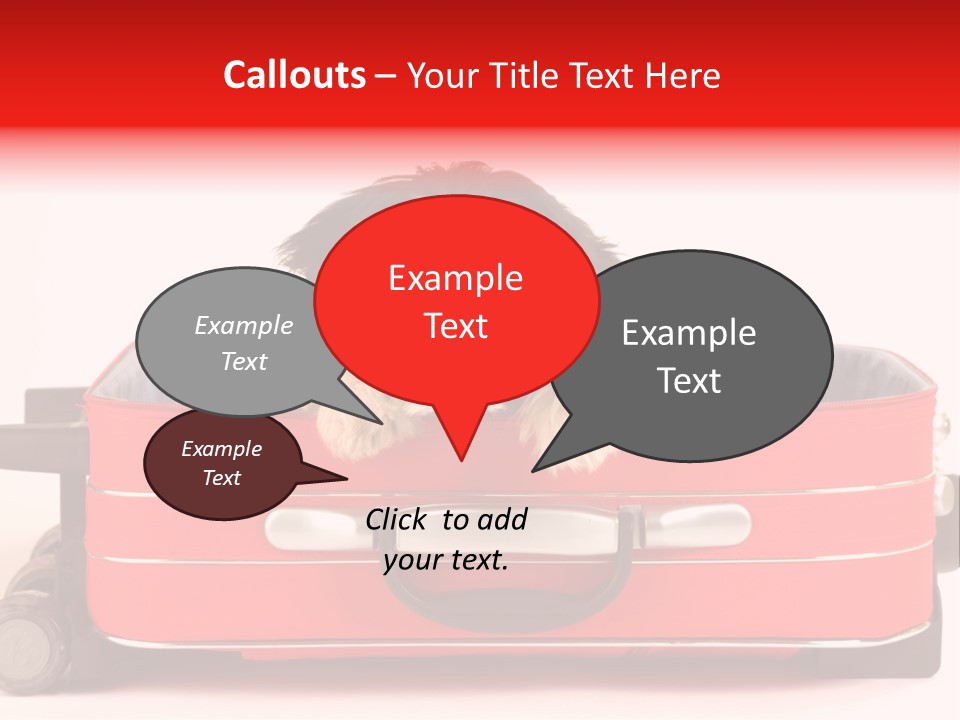 Puppy In The Suitcase PowerPoint Template