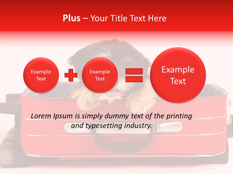 Puppy In The Suitcase PowerPoint Template