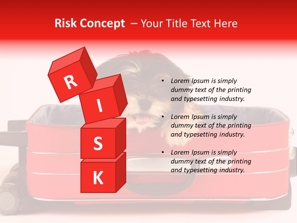 Puppy In The Suitcase PowerPoint Template