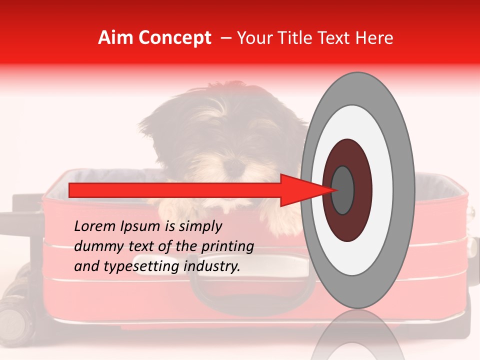 Puppy In The Suitcase PowerPoint Template