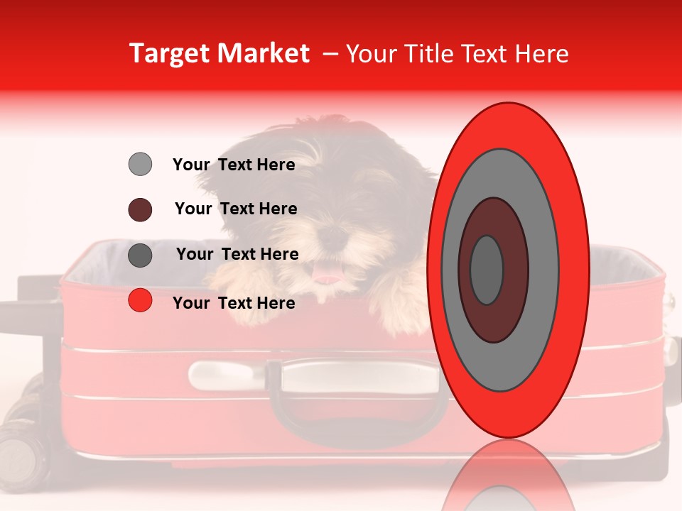 Puppy In The Suitcase PowerPoint Template