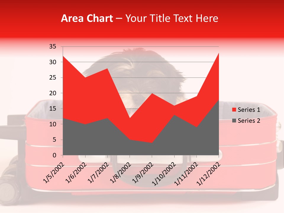 Puppy In The Suitcase PowerPoint Template